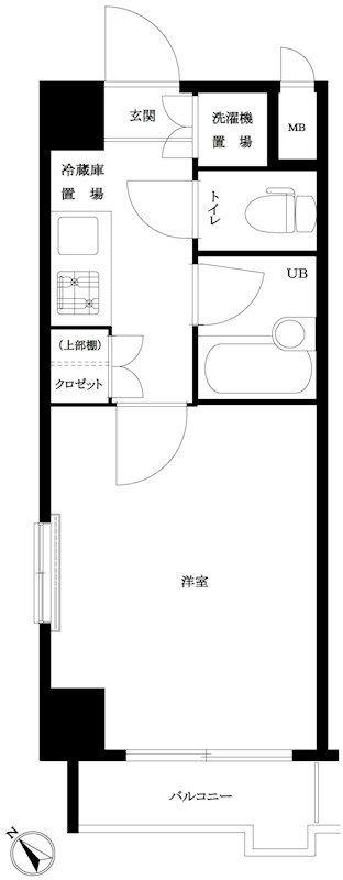 ルーブル神宮前(1K/2階)の間取り写真