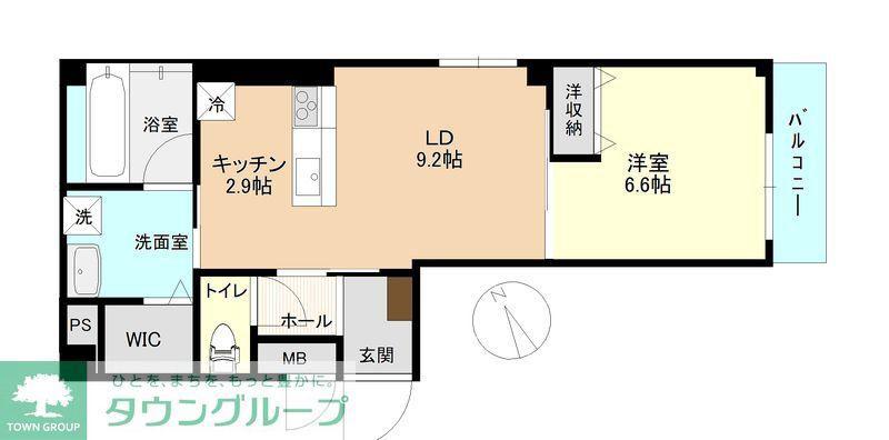 ボヌール(1LDK/4階)の間取り写真