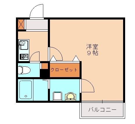 リブレア香椎駅前A棟(1K/1階)の間取り写真