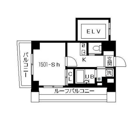 スカイコート本郷東大前壱番館(1K/15階)の間取り写真