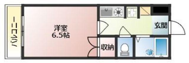 PLイースト松香台(1K/4階)の間取り写真
