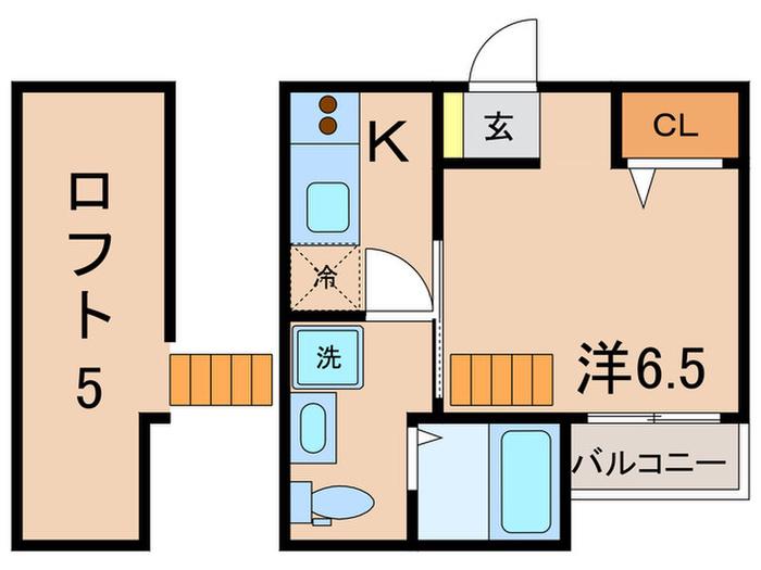 MIDWAY HILL板宿STA(1K/1階)の間取り写真