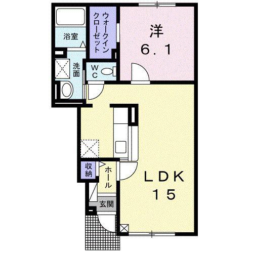 グラード(1LDK/1階)の間取り写真