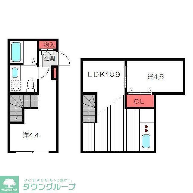 CONTEL NAKANO(2LDK/B1階)の間取り写真
