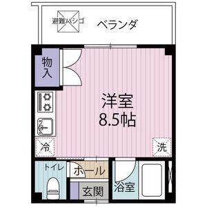 ルミエール武田(ワンルーム/3階)の間取り写真