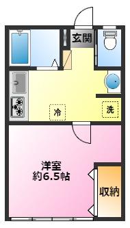 第1テーオーハイツ(1K/2階)の間取り写真