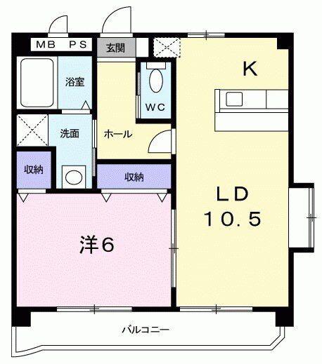 サニーヴィラ(1LDK/3階)の間取り写真