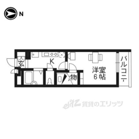 レオパレスプリオール東山Ⅱ(1K/4階)の間取り写真