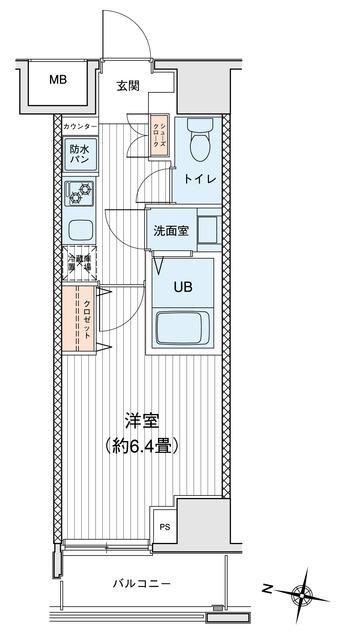 BPRレジデンス町田(1K/11階)の間取り写真