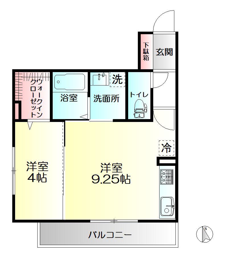 ア レーズ町田(1LDK/2階)の間取り写真