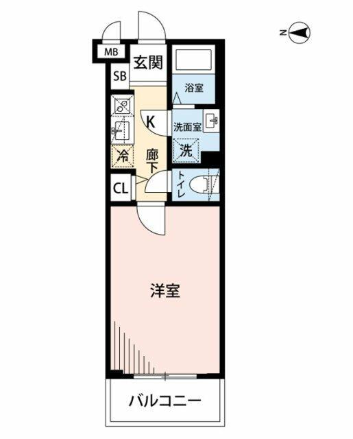 LUNIQ羽田大鳥居(1K/2階)の間取り写真