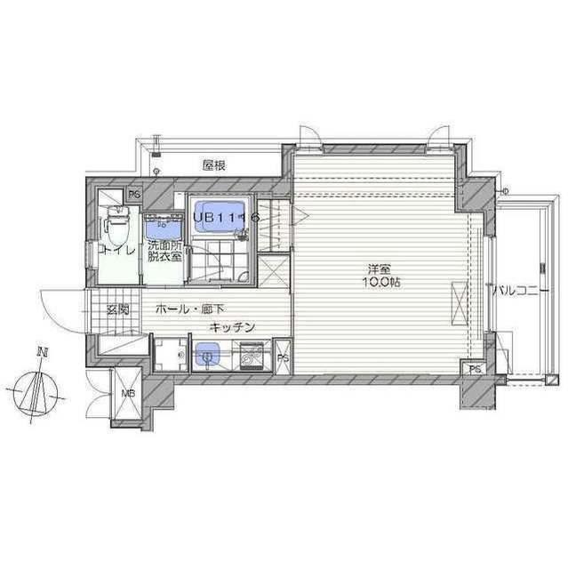 REVER COURTS(1K/2階)の間取り写真