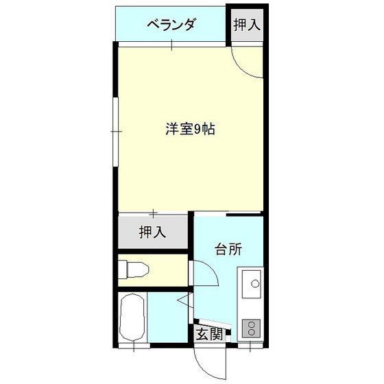 ONES家HOME(1K/1階)の間取り写真
