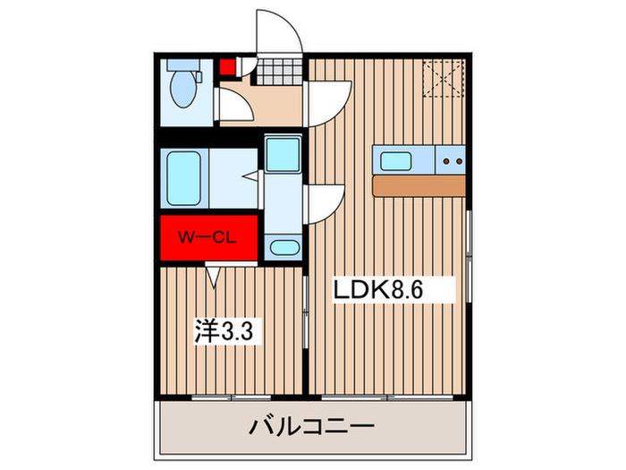 コートナミエール(1LDK/1階)の間取り写真