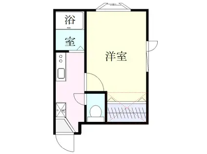 ハイツノウスウェット(1K/2階)の間取り写真