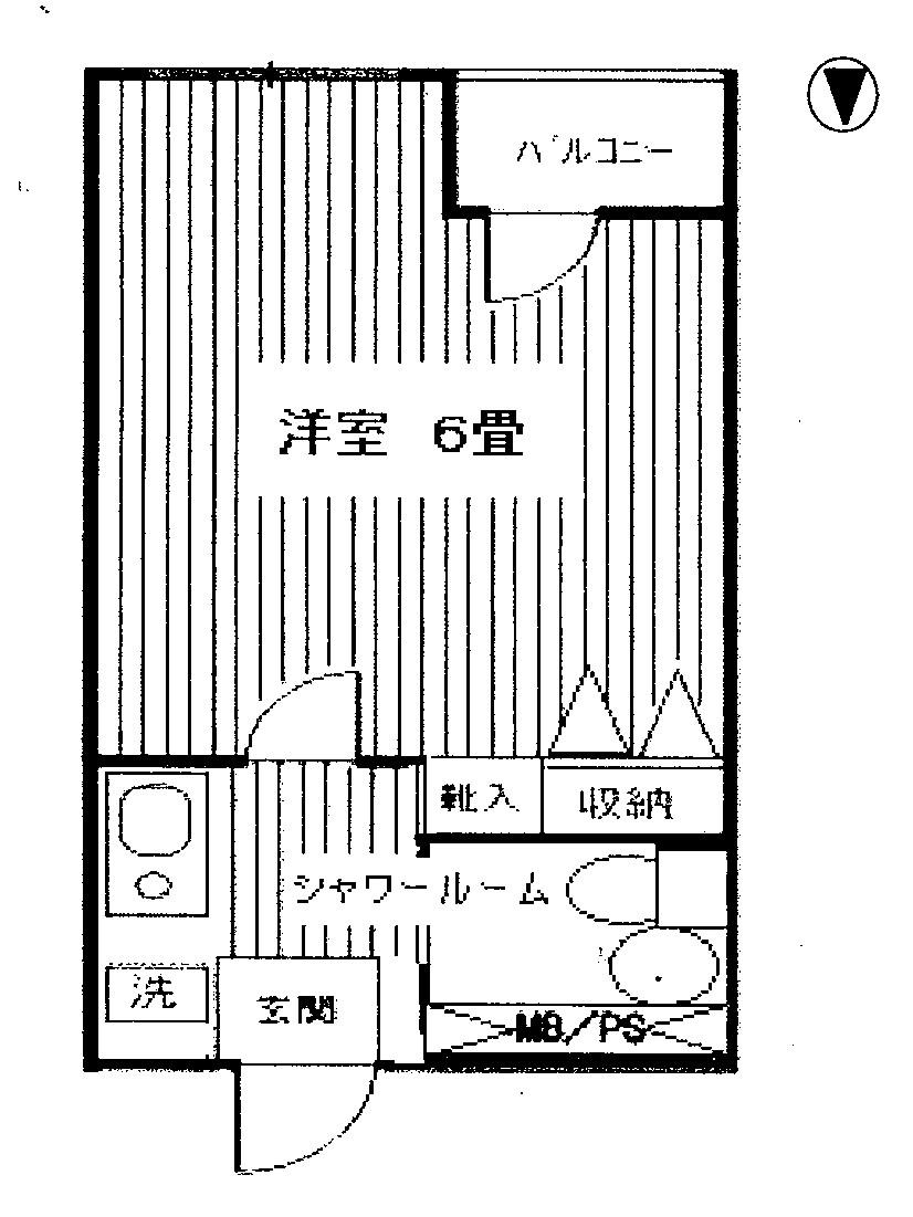トーシンコーポ円山(1K/2階)の間取り写真