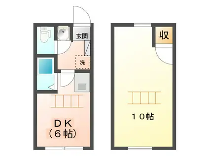 パル上小出 A(1DK/2階)の間取り写真