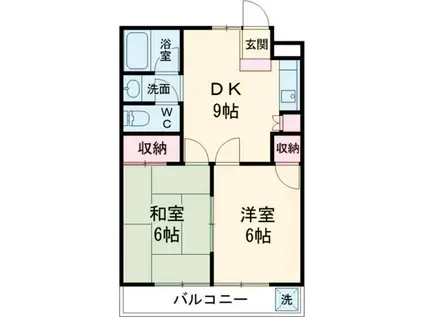 ANNIVERSARY MANSION(2LDK/3階)の間取り写真