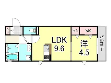 コート・アッキーノ(1LDK/2階)の間取り写真
