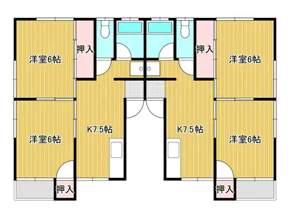 コーポヨコヤマ(2DK/1階)の間取り写真