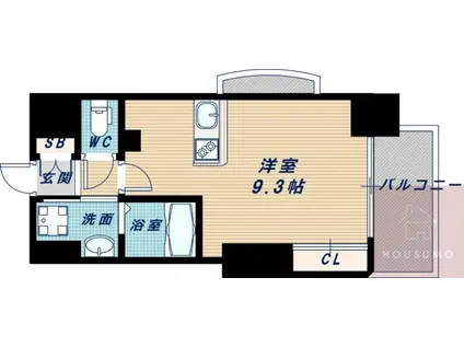LUXE新大阪IV(ワンルーム/12階)の間取り写真