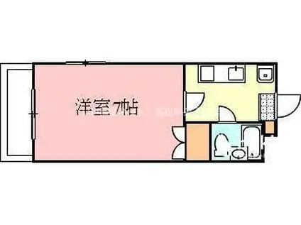 レガーロ高松(1K/2階)の間取り写真