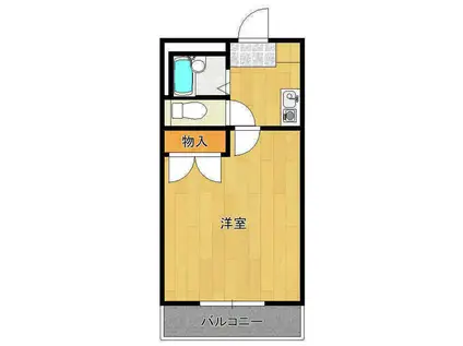 アスペンハイツA(1K/3階)の間取り写真