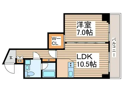 オルハレ(1LDK/4階)の間取り写真