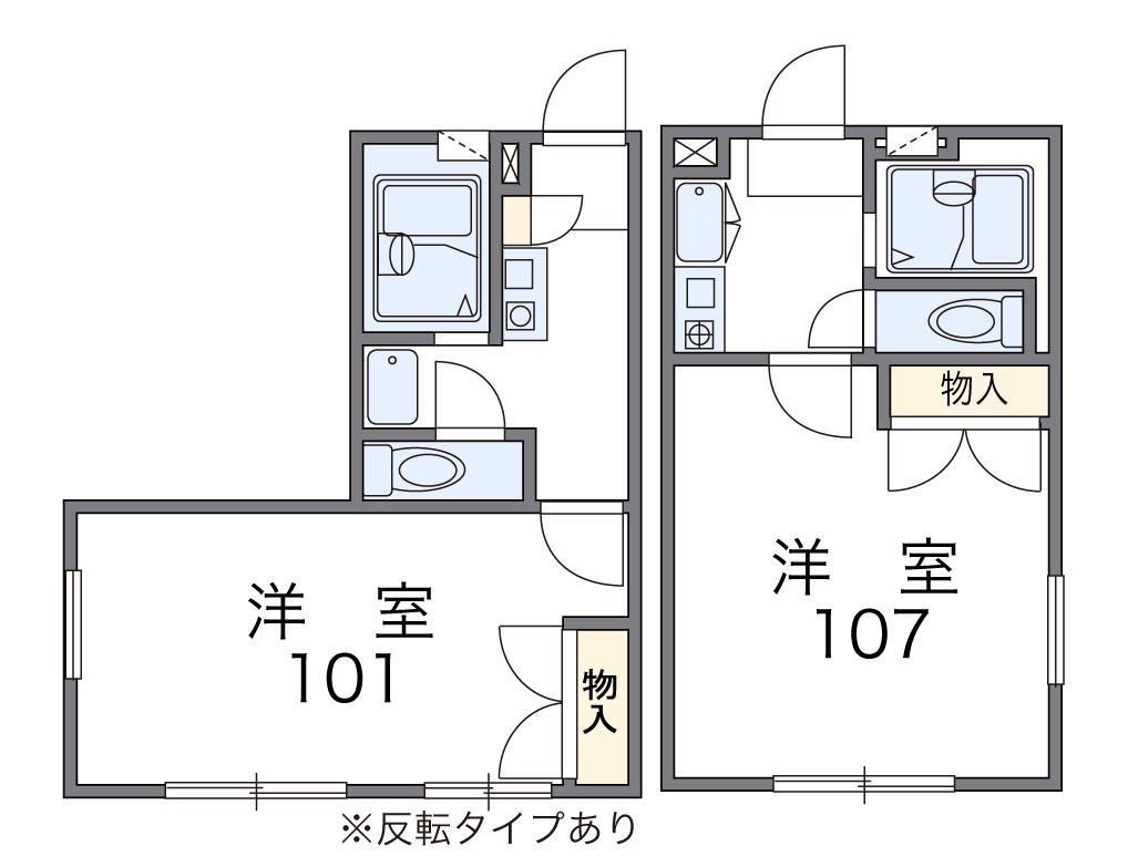 レオパレスセントティアラ(1K/1階)の間取り写真