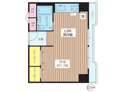 プラザ新大阪(1LDK/6階)の間取り写真