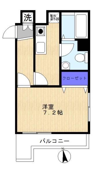 第参三陽館(1K/4階)の間取り写真
