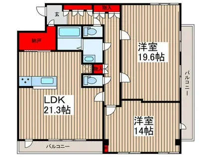 西川口協和ビル(2LDK/4階)の間取り写真