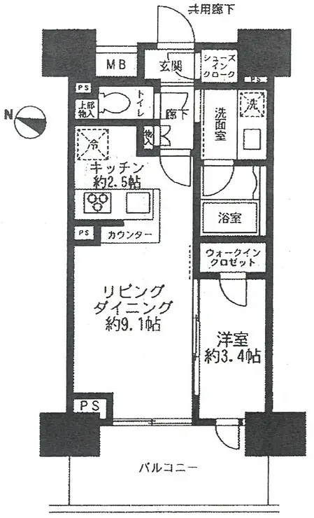 クレヴィア本郷 2階階 間取り