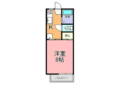 クレールけやき台 I番館(1K/2階)の間取り写真