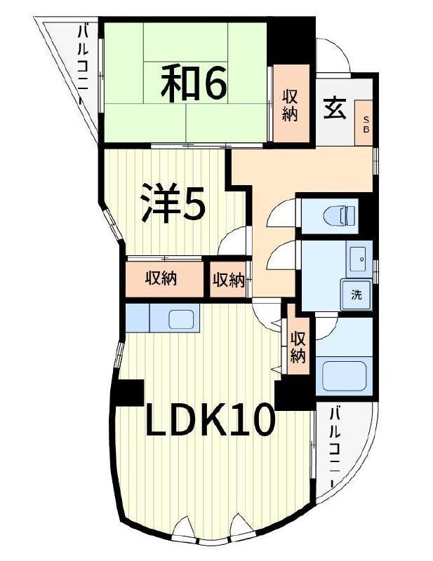 ラレーブ金町(2LDK/3階)の間取り写真