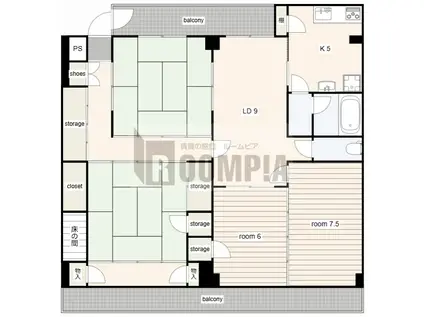 エスポワール瑞穂(4LDK/6階)の間取り写真