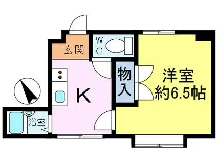 小林ビル(1K/1階)の間取り写真