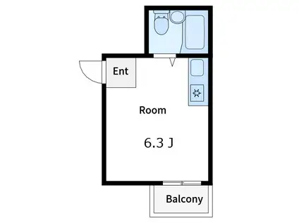 ドゥエルカネヒラ(ワンルーム/4階)の間取り写真