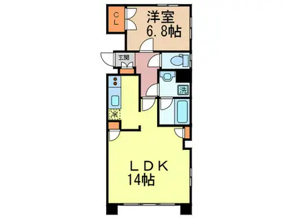 K-HOF(1LDK/1階)の間取り写真