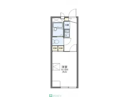 レオパレスアイム(1K/1階)の間取り写真