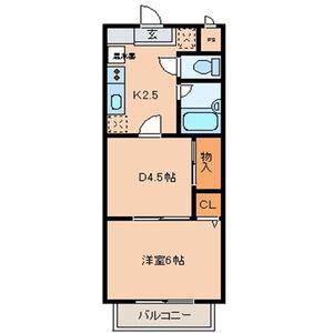 ファーストハイツ(1DK/4階)の間取り写真