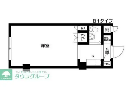 日神パレス江古田(1K/1階)の間取り写真