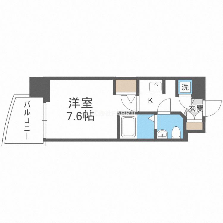 セレニテ堺筋本町リアン(1K/10階)の間取り写真