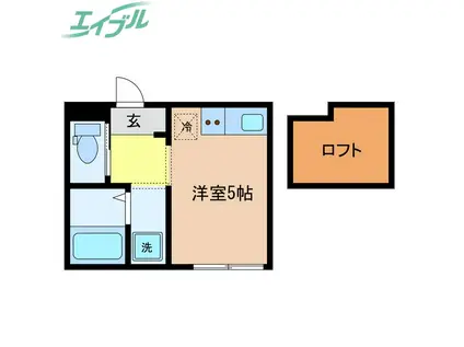 SOURIAN2(ワンルーム/1階)の間取り写真