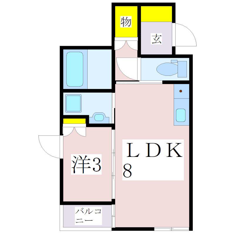 グラン・ロッシュ(1LDK/3階)の間取り写真