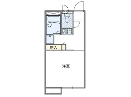 レオパレス市川屋II(1K/2階)の間取り写真