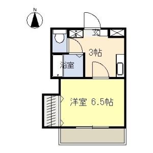 ルミエールHONGO(1K/1階)の間取り写真
