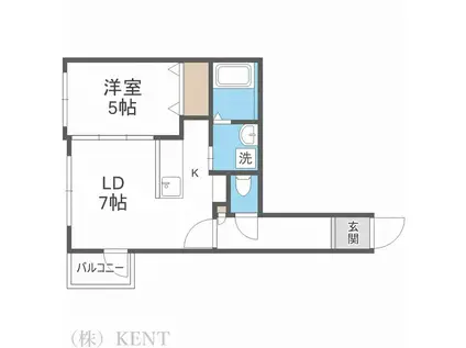 RUK-A円山(1LDK/3階)の間取り写真