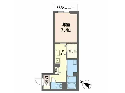 PARADISO本荘(1K/3階)の間取り写真