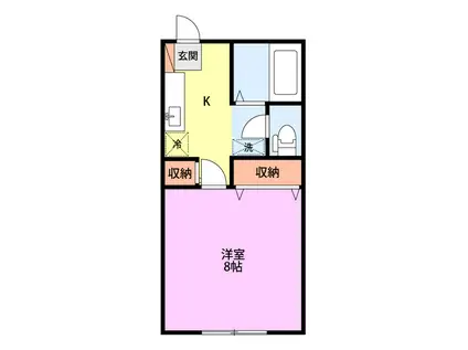 コーポ舟戸(1K/1階)の間取り写真